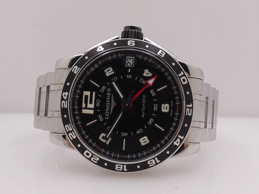 Longines Admiral GMT Automatico 42mm L3.668.4 con Scatola Anni '2000s With Bracelet Acciaio - immagine 4