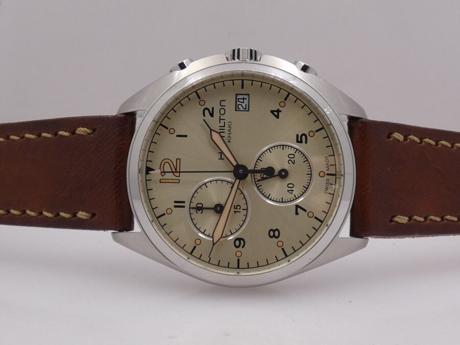 Hamilton Cronografo Khaki Pilot Pioneer 41mm With PAPERS ANNO 2019 Acciaio - immagine 4