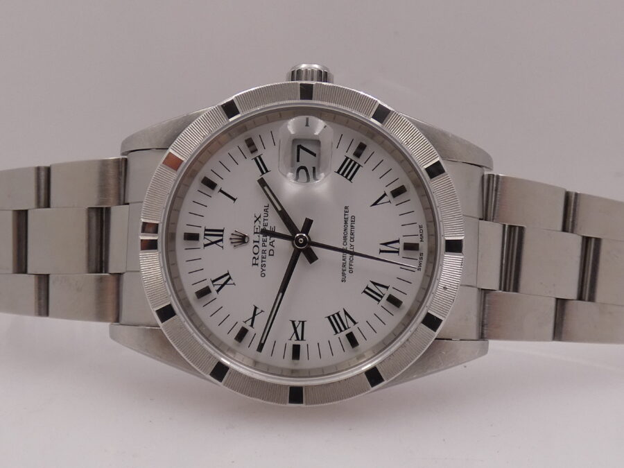 Rolex Oyster Perpetual Date 15210 No Holes BOX&PAPERS Automatico Anno 1996 Oyster Bracelet - immagine 4