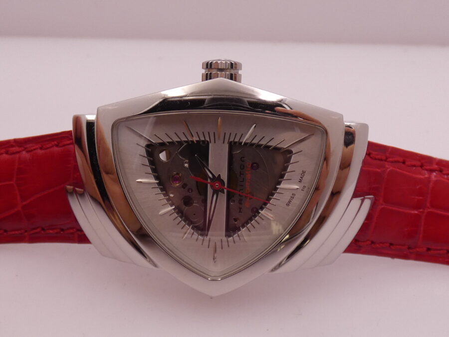 Hamilton Ventura Automatico H245150 BOX&PAPERS Skeleton Dial Steel Anni '2000s - immagine 4