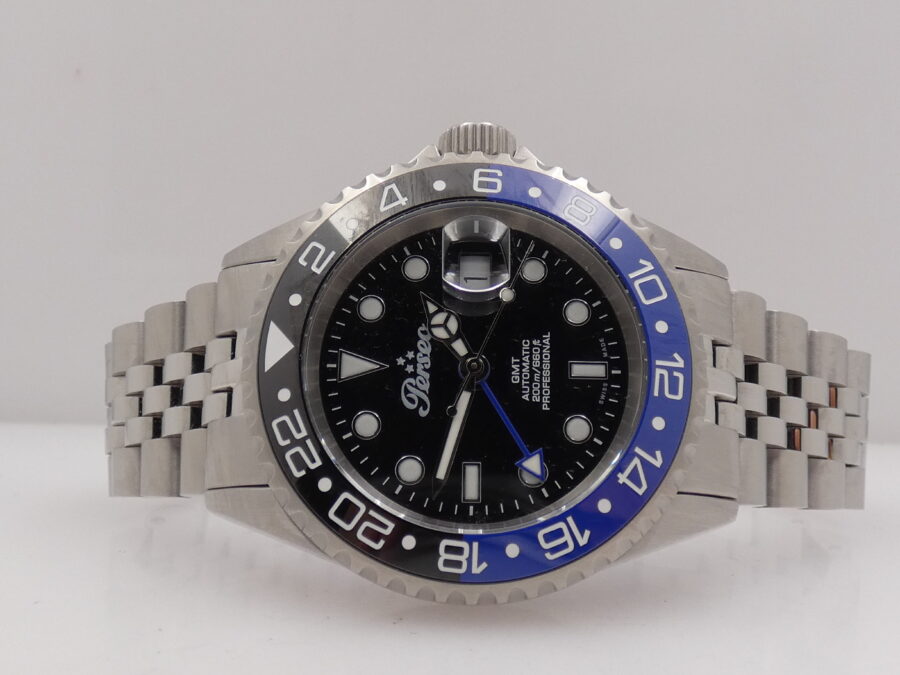 Perseo GMT Subaquatic Batman 200m 6785 NEW BOX&PAPERS Automatico Jubilee Bracelet Mai Indossato - immagine 4