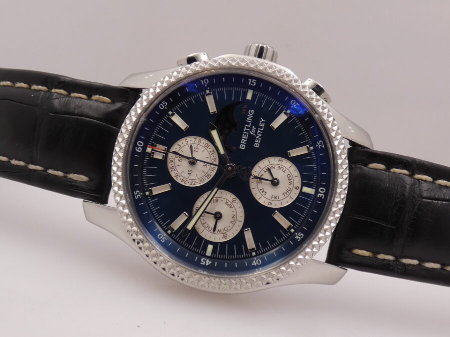 Cronografo Breitling Bentley Mark VI Triple Calendar Moonphases P19362 Platinum Bezel Special Edition With BOX - immagine 4