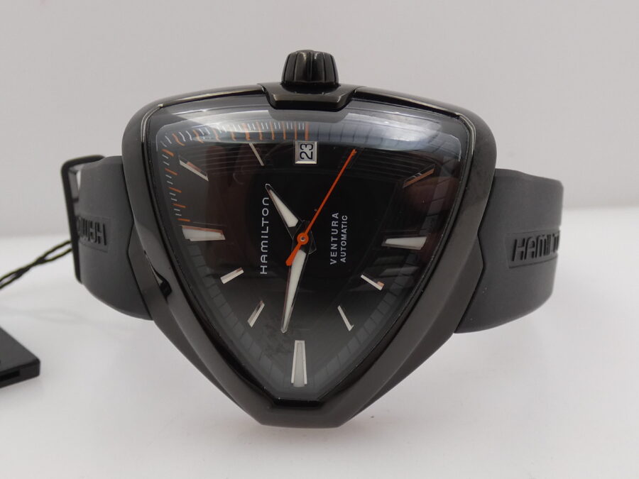 Hamilton Ventura Elvis80 Black Pvd H245850 NEW BOX&PAPERS Automatico Mai Indossato - immagine 4