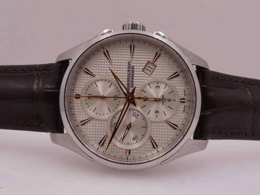 Hamilton Jazzmaster Auto Chrono BOX&PAPERS Anno 2021 Honeycomb Dial Automatico Acciaio Ref. H325961 - immagine 4