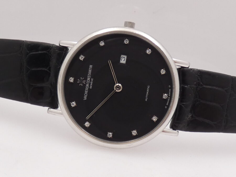 Vacheron Constantin Patrimony Ultra Thin 48002 Diamonds Dial 18Kt White Gold With BOX Automatic Years '90 - immagine 5