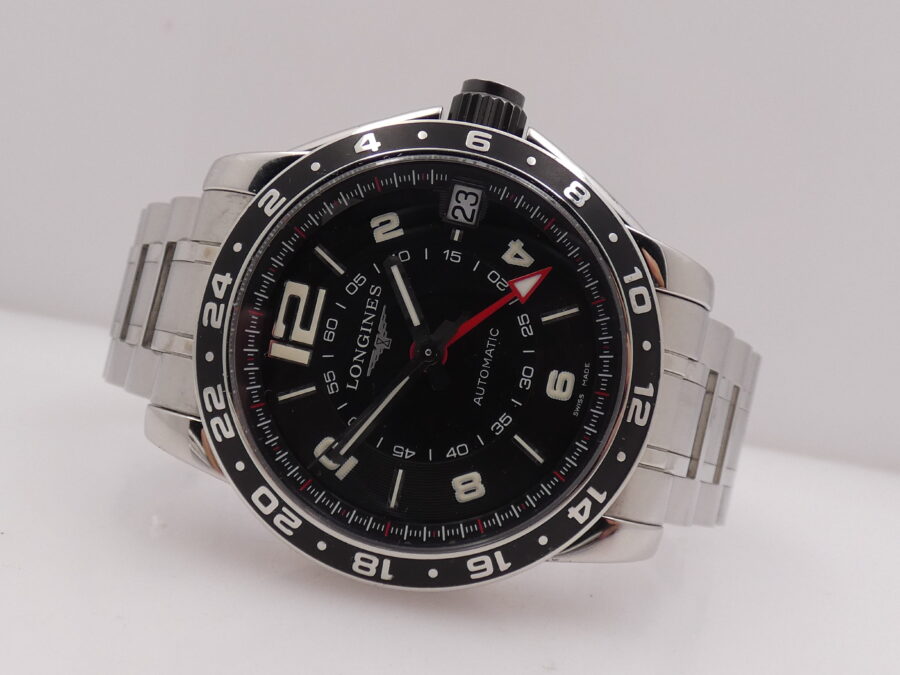 Longines Admiral GMT Automatico 42mm L3.668.4 con Scatola Anni '2000s With Bracelet Acciaio - immagine 5