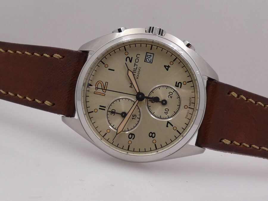 Hamilton Cronografo Khaki Pilot Pioneer 41mm With PAPERS ANNO 2019 Acciaio - immagine 5