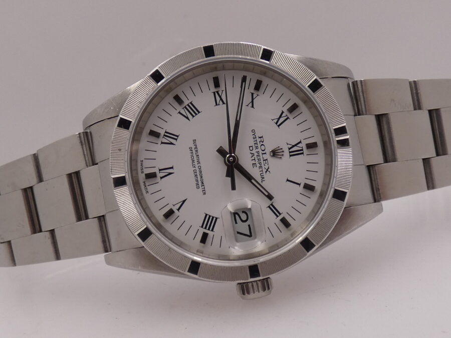 Rolex Oyster Perpetual Date 15210 No Holes BOX&PAPERS Automatico Anno 1996 Oyster Bracelet - immagine 5