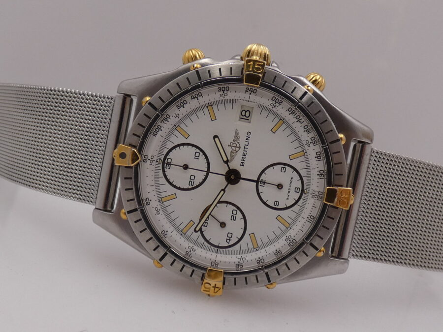 Breitling Chronomat Cronografo 81950 Automatico  18Kt Gold & Steel ANNI '90s - immagine 5