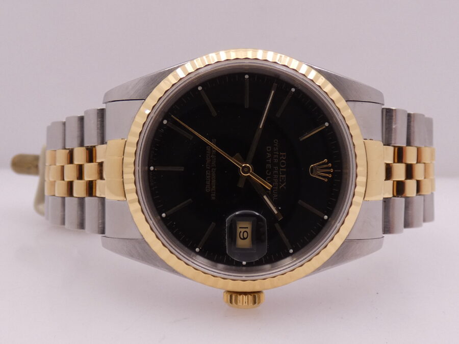 Rolex Datejust 36 16233 Jubile GILT Dial 18Kt Gold & Steel ANNO 1990 Automatico - immagine 5