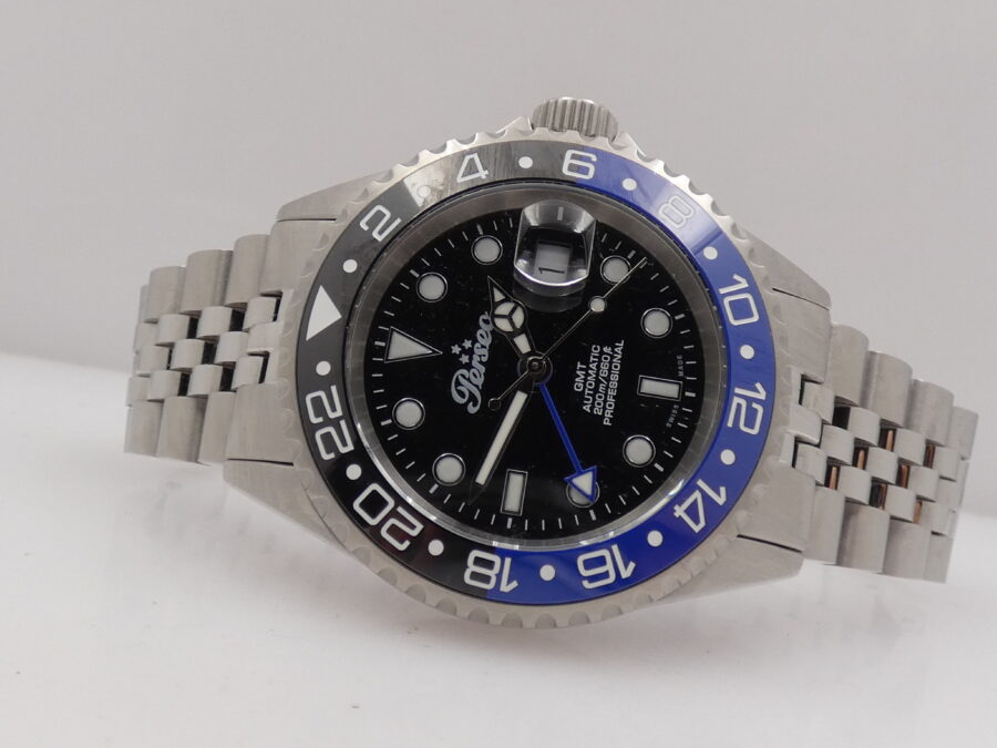 Perseo GMT Subaquatic Batman 200m 6785 NEW BOX&PAPERS Automatico Jubilee Bracelet Mai Indossato - immagine 5