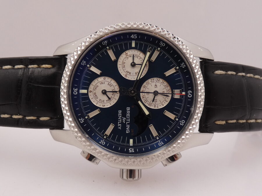 Cronografo Breitling Bentley Mark VI Triple Calendar Moonphases P19362 Platinum Bezel Special Edition With BOX - immagine 5