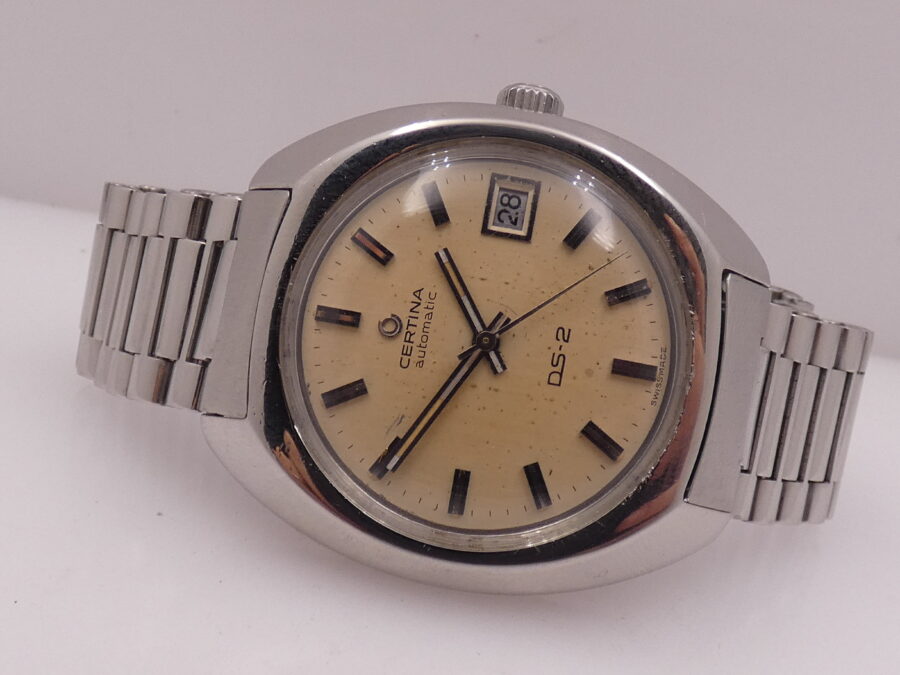 Certina DS-2 Turtle Ds-2 Vintage 38mm Automatic Date SERVICED '70s Acciaio With Bracelet Ref. 5801 300 - immagine 6