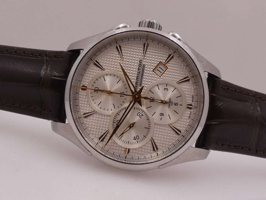 Hamilton Jazzmaster Auto Chrono BOX&PAPERS Anno 2021 Honeycomb Dial Automatico Acciaio Ref. H325961 - immagine 5