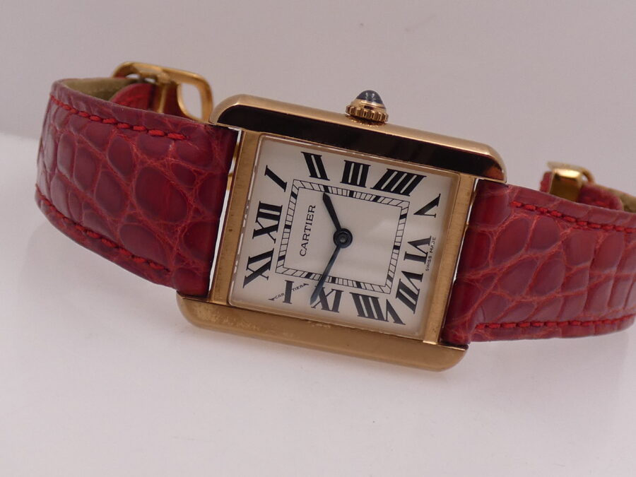 Cartier Tank Solo 3168 18Kt Rose Gold & Steel Roman Dial Swiss Made W5200002 - immagine 6
