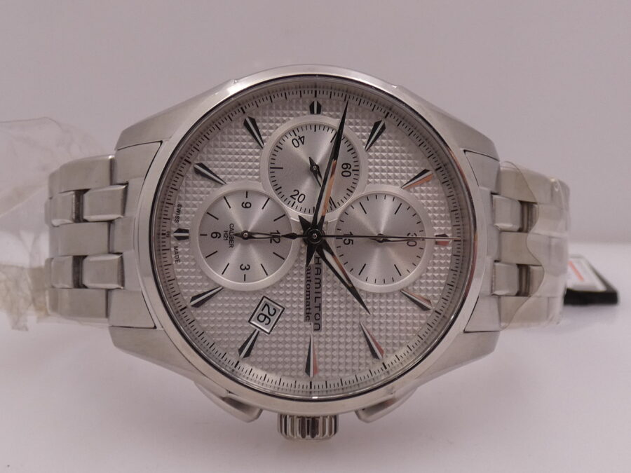 Hamilton Jazzmaster Auto Chrono Caliber H-21 Chronografo H325960 NEW BOX&PAPERS Automatico Acciaio With Bracelet - immagine 6