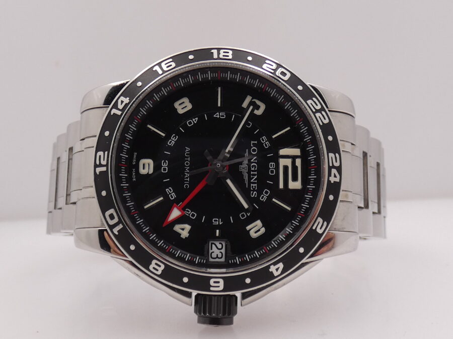 Longines Admiral GMT Automatico 42mm L3.668.4 con Scatola Anni '2000s With Bracelet Acciaio - immagine 6