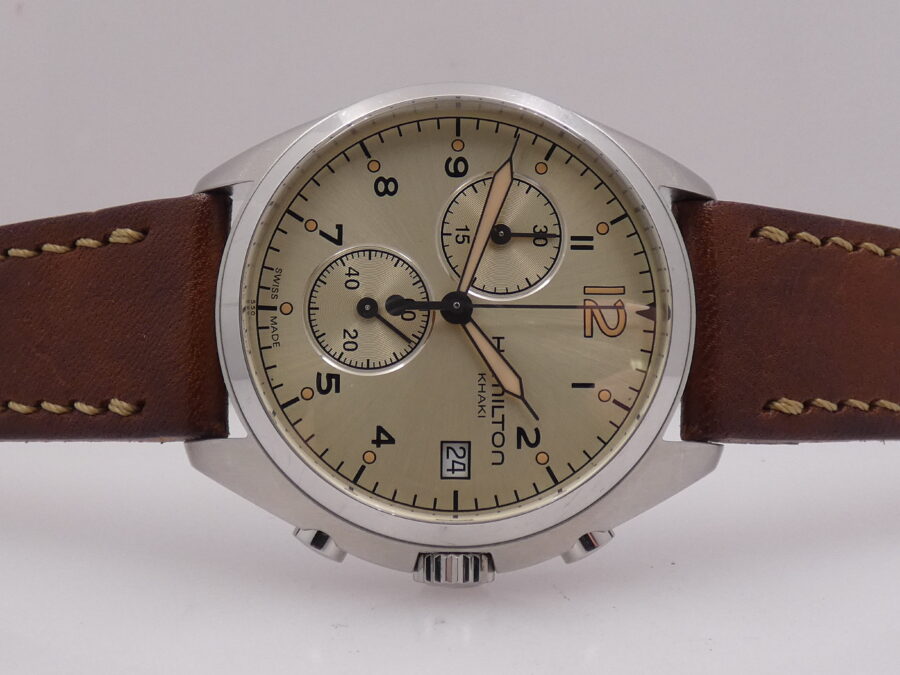 Hamilton Cronografo Khaki Pilot Pioneer 41mm With PAPERS ANNO 2019 Acciaio - immagine 6