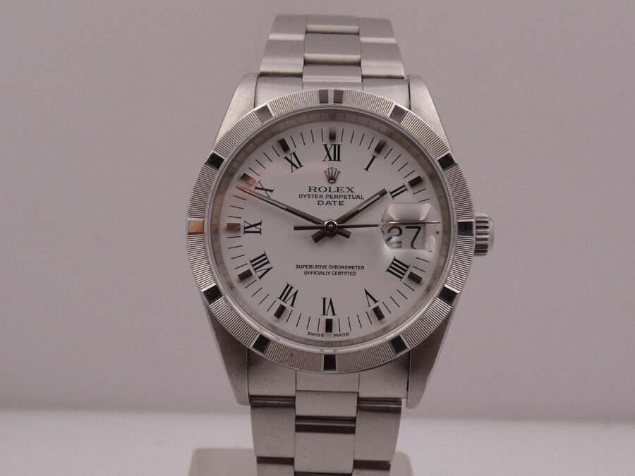 Rolex Oyster Perpetual Date 15210 No Holes BOX&PAPERS Automatico Anno 1996 Oyster Bracelet - immagine 6