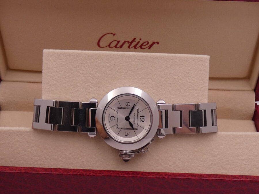 Cartier Pasha Miss Pasha Lady 2973 Silver Dial With Bracelet Acciaio Anni '2000 - immagine 6