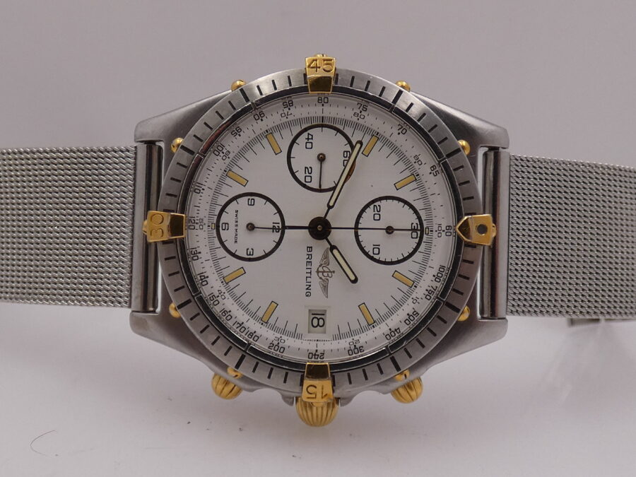 Breitling Chronomat Cronografo 81950 Automatico  18Kt Gold & Steel ANNI '90s - immagine 6