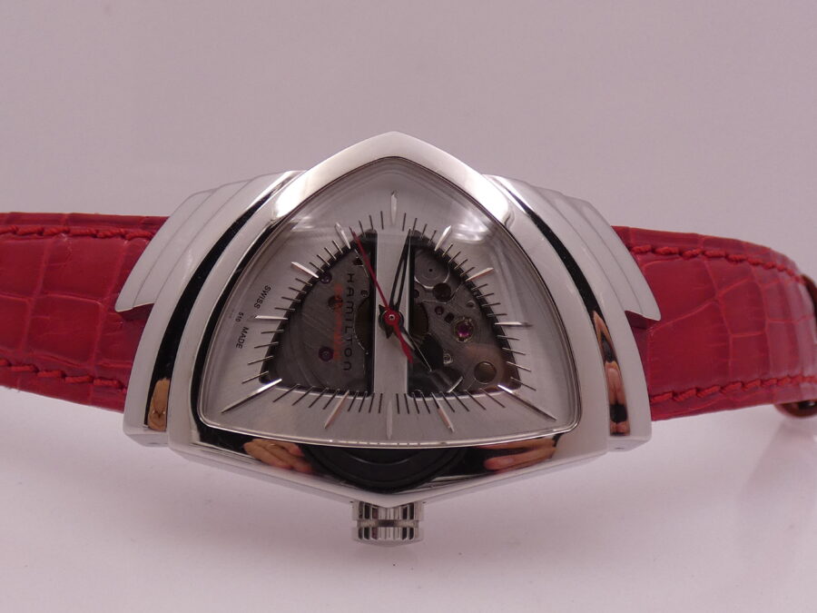 Hamilton Ventura Automatico H245150 BOX&PAPERS Skeleton Dial Steel Anni '2000s - immagine 6