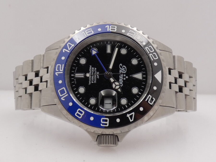 Perseo GMT Subaquatic Batman 200m 6785 NEW BOX&PAPERS Automatico Jubilee Bracelet Mai Indossato - immagine 6