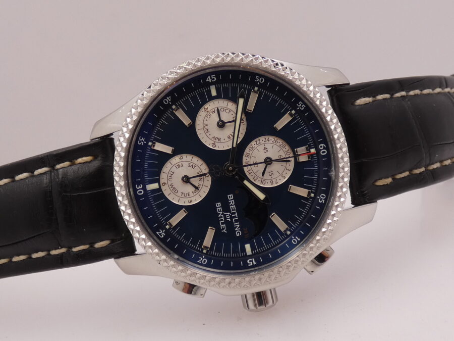 Cronografo Breitling Bentley Mark VI Triple Calendar Moonphases P19362 Platinum Bezel Special Edition With BOX - immagine 6