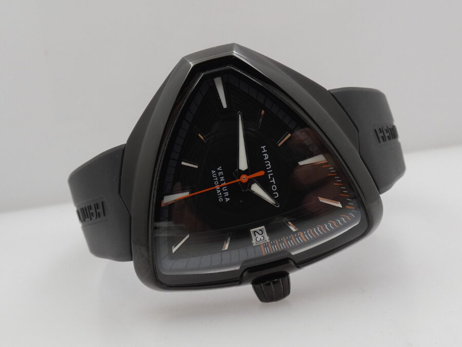 Hamilton Ventura Elvis80 Black Pvd H245850 NEW BOX&PAPERS Automatico Mai Indossato - immagine 6