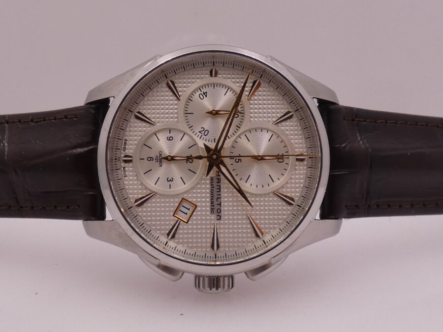 Hamilton Jazzmaster Auto Chrono BOX&PAPERS Anno 2021 Honeycomb Dial Automatico Acciaio Ref. H325961 - immagine 6