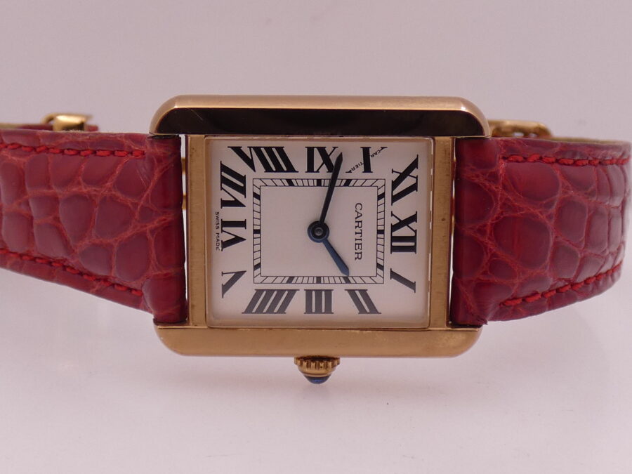 Cartier Tank Solo 3168 18Kt Rose Gold & Steel Roman Dial Swiss Made W5200002 - immagine 7
