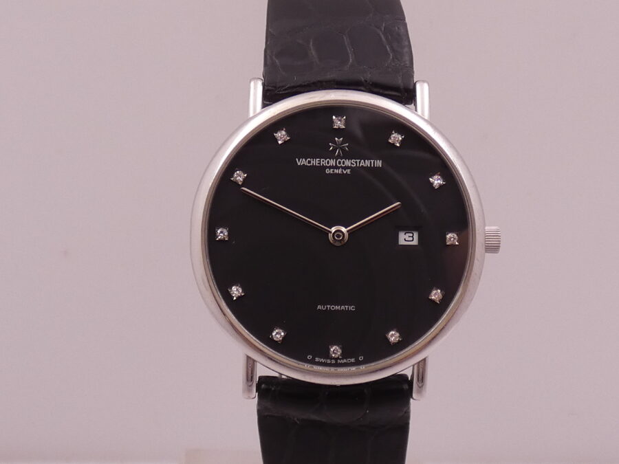 Vacheron Constantin Patrimony Ultra Thin 48002 Diamonds Dial 18Kt White Gold With BOX Automatic Years '90 - immagine 7