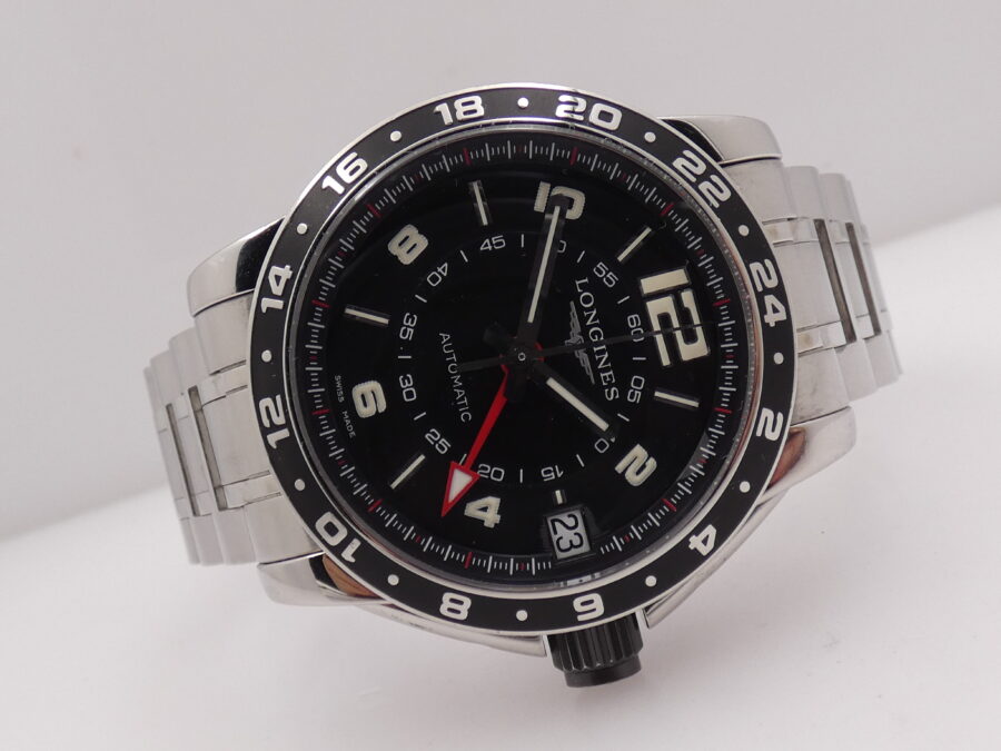 Longines Admiral GMT Automatico 42mm L3.668.4 con Scatola Anni '2000s With Bracelet Acciaio - immagine 7
