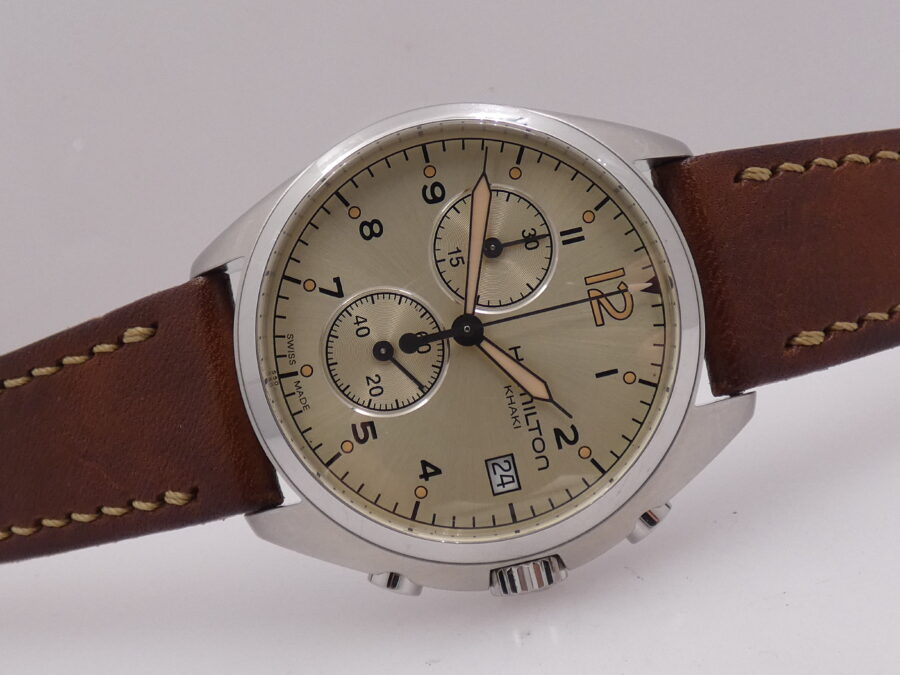Hamilton Cronografo Khaki Pilot Pioneer 41mm With PAPERS ANNO 2019 Acciaio - immagine 7
