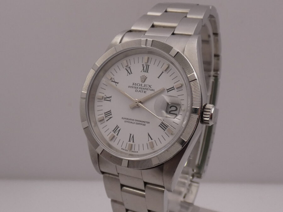 Rolex Oyster Perpetual Date 15210 No Holes BOX&PAPERS Automatico Anno 1996 Oyster Bracelet - immagine 7