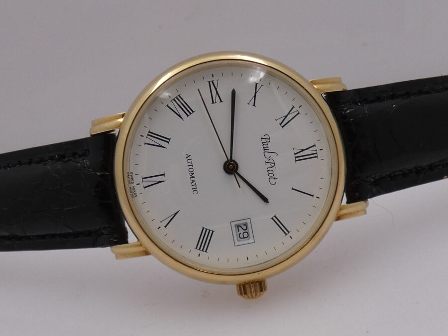 Paul Picot N.O.S. 30 Anni di Lavoro TNT 18Kt Solid Gold BOX&PAPERS Automatic New Old Stock Anno 2005 - immagine 7