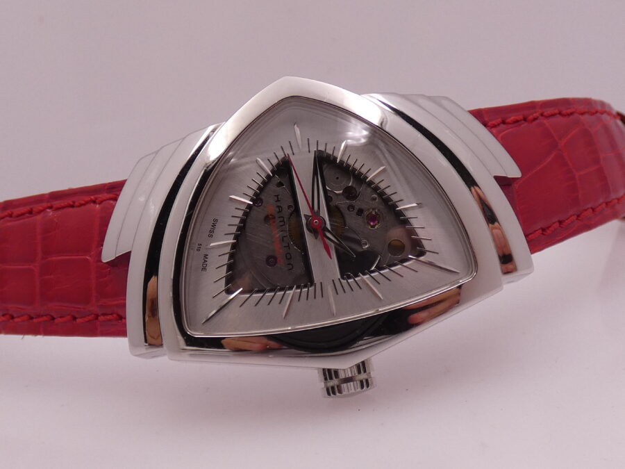 Hamilton Ventura Automatico H245150 BOX&PAPERS Skeleton Dial Steel Anni '2000s - immagine 7