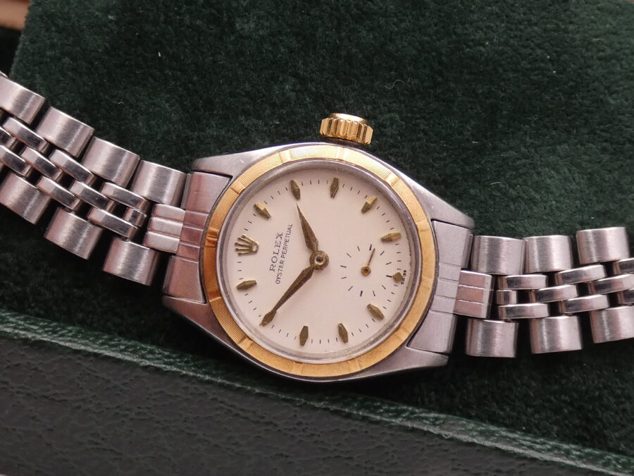 Rolex Oyster Perpetual Lady 6505 Automatico 18Kt Gold Bezel & Steel JUST SERVICED ANNO 1963 - immagine 7