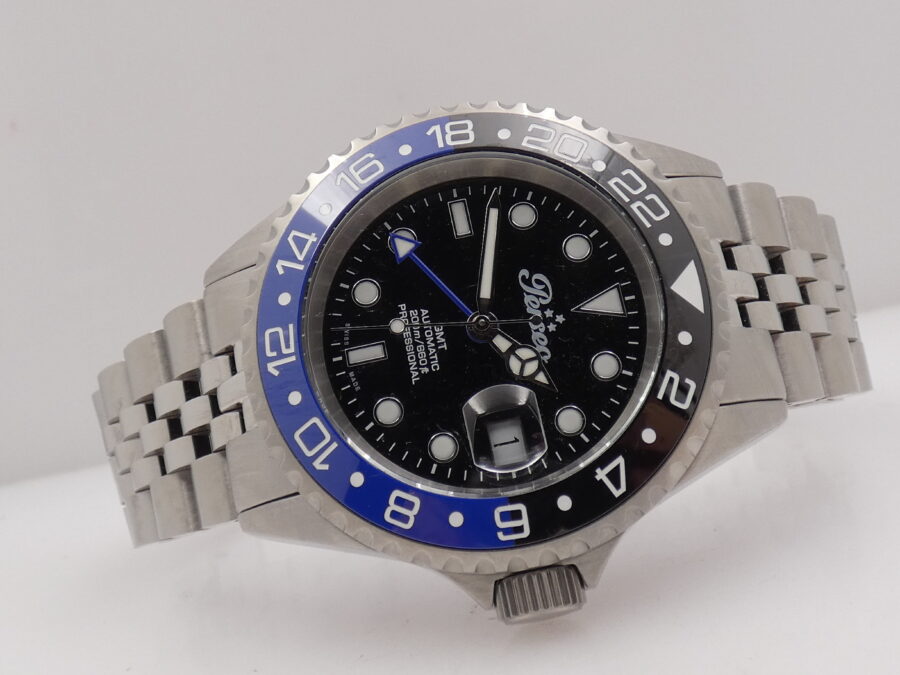 Perseo GMT Subaquatic Batman 200m 6785 NEW BOX&PAPERS Automatico Jubilee Bracelet Mai Indossato - immagine 7