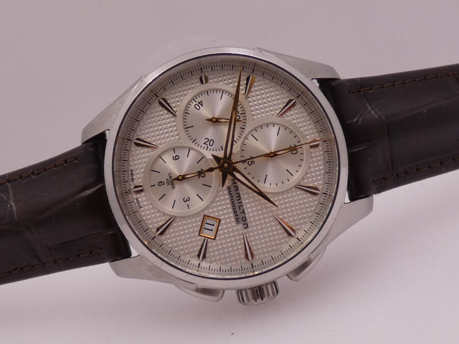 Hamilton Jazzmaster Auto Chrono BOX&PAPERS Anno 2021 Honeycomb Dial Automatico Acciaio Ref. H325961 - immagine 7