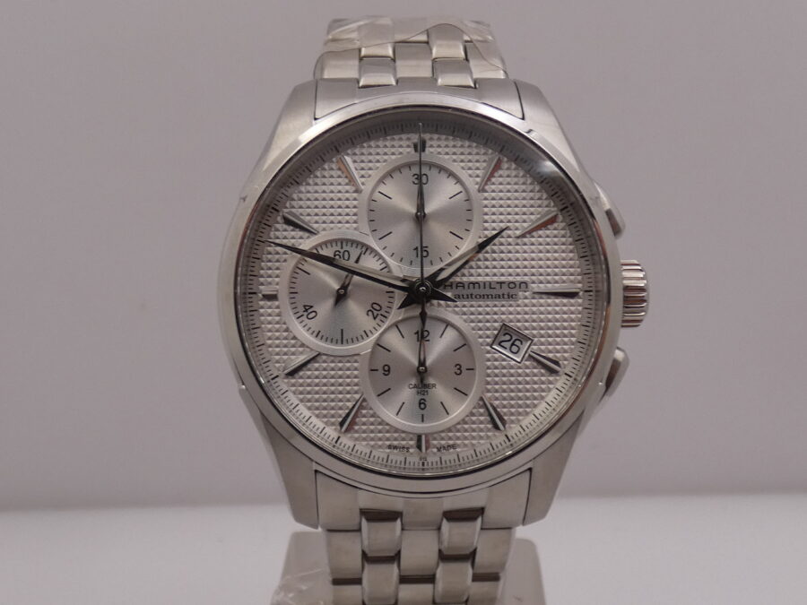 Hamilton Jazzmaster Auto Chrono Caliber H-21 Chronografo H325960 NEW BOX&PAPERS Automatico Acciaio With Bracelet - immagine 8