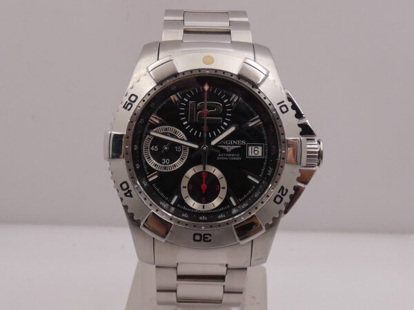 Longines HydroConquest Chronografo 300m Automatic With BOX Acciaio Anni'2000s With Bracelet