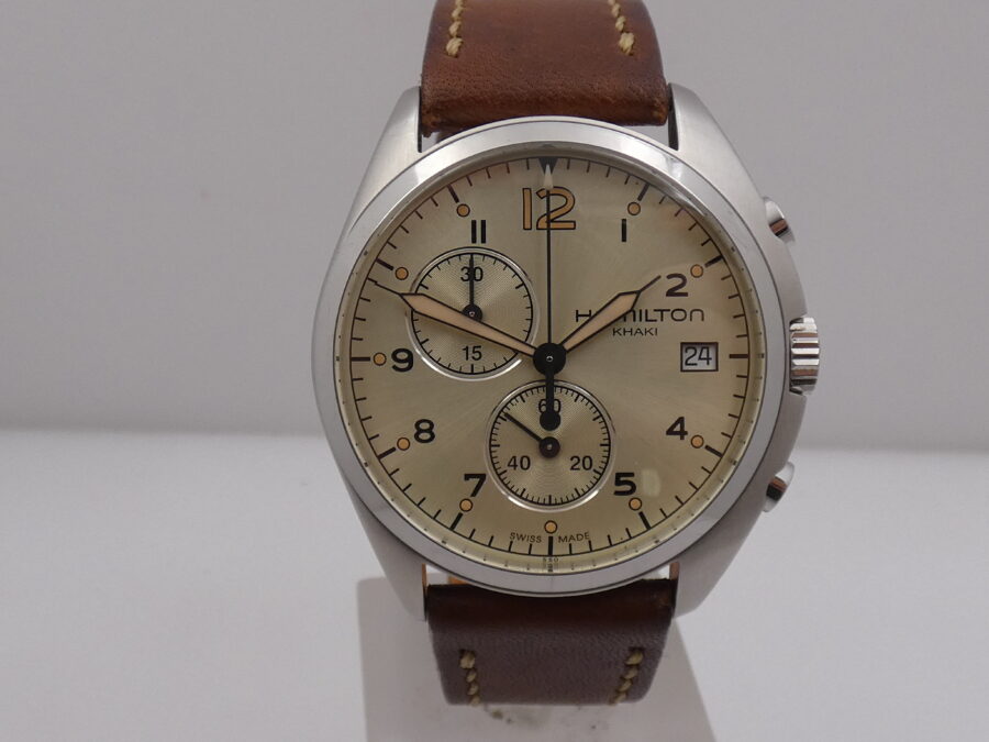 Hamilton Cronografo Khaki Pilot Pioneer 41mm With PAPERS ANNO 2019 Acciaio - immagine 8
