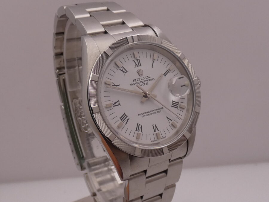 Rolex Oyster Perpetual Date 15210 No Holes BOX&PAPERS Automatico Anno 1996 Oyster Bracelet - immagine 8