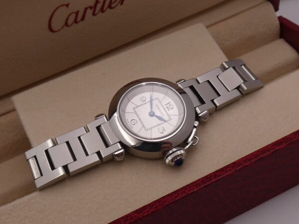 Cartier Pasha Miss Pasha Lady 2973 Silver Dial With Bracelet Acciaio Anni '2000