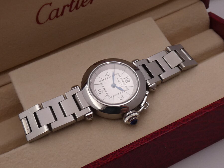 Cartier Pasha Miss Pasha Lady 2973 Silver Dial With Bracelet Acciaio Anni '2000 - immagine 8