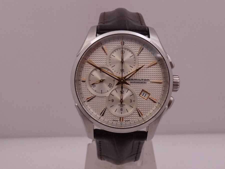 Hamilton Jazzmaster Auto Chrono BOX&PAPERS Anno 2021 Honeycomb Dial Automatico Acciaio Ref. H325961 - immagine 8