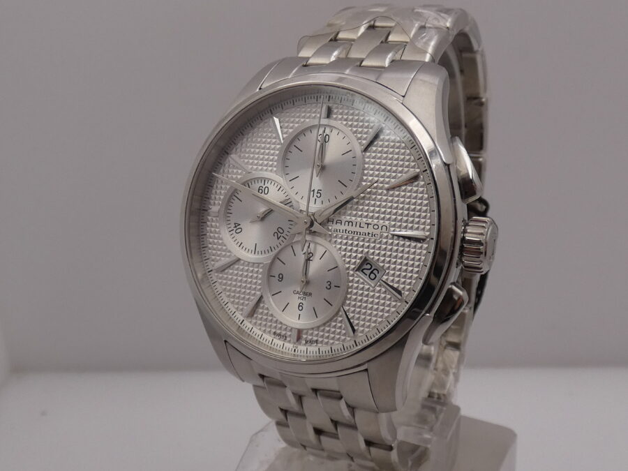 Hamilton Jazzmaster Auto Chrono Caliber H-21 Chronografo H325960 NEW BOX&PAPERS Automatico Acciaio With Bracelet - immagine 9