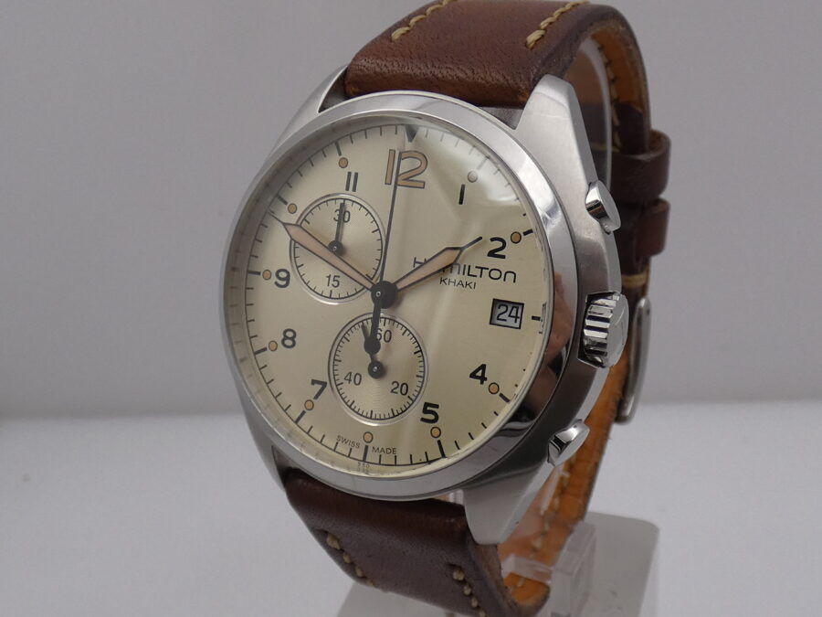 Hamilton Cronografo Khaki Pilot Pioneer 41mm With PAPERS ANNO 2019 Acciaio - immagine 9