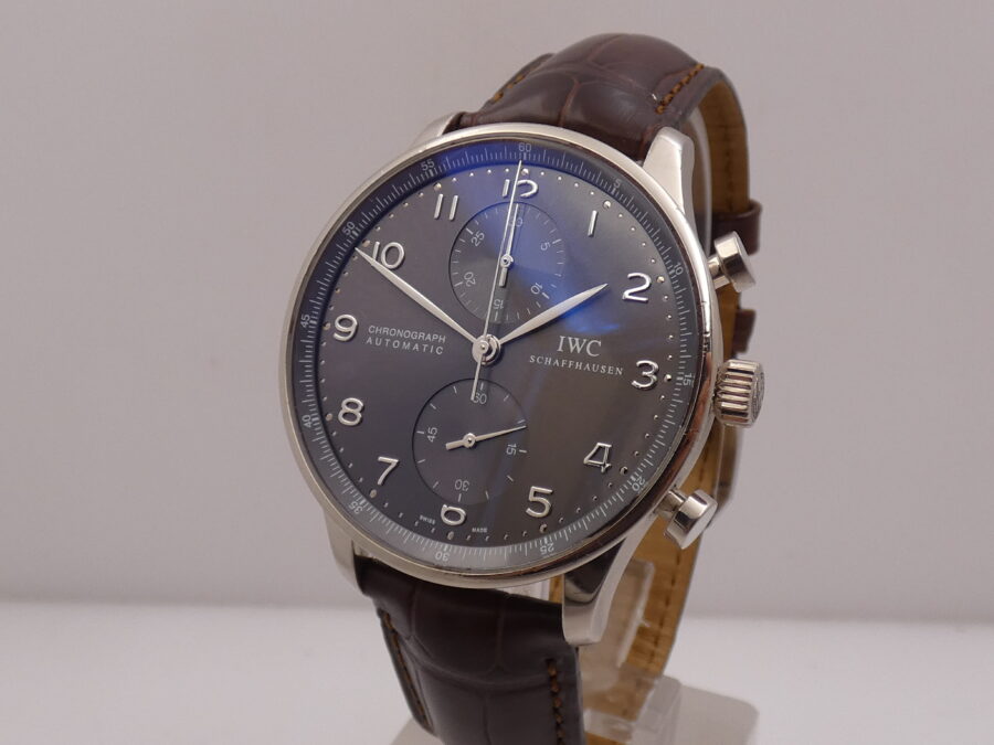 IWC Cronografo Portoghese18Kt Oro Bianco IW371431 BOX&PAPERS Ardesia Dial Automatico Anno 2006 - immagine 10